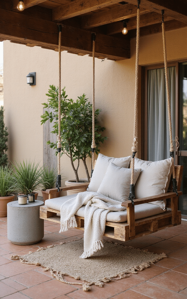 8. Pallet Outdoor Swing Project