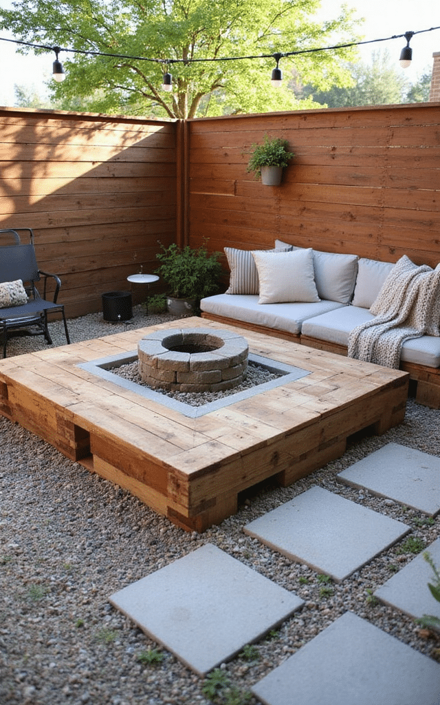 11. Pallet Outdoor Fire Pit Surround Project