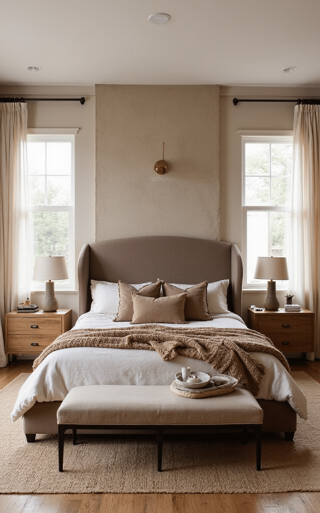 15. Mink and Mushroom Tonal Brown Bedroom Ideas
