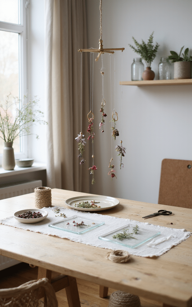 10. Pressed Flowers Ideas for a DIY Botanical Mobile