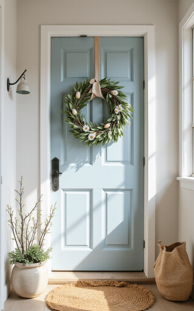 1. Fresh Floral Wreaths: DIY Spring Decor for Your Front Door