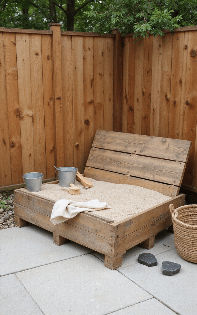 12. Pallet Outdoor Kids Sandbox Project
