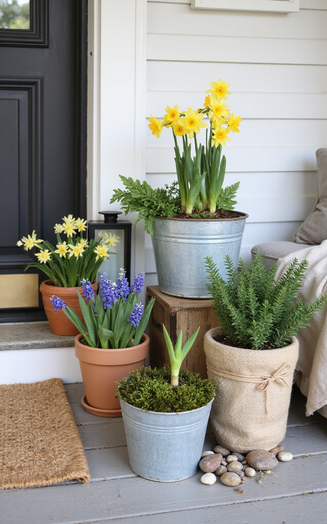 11. Bulb Arrangements for Seasonal Front Porch Flowers