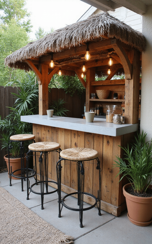 15. Pallet Outdoor Tiki Bar Project