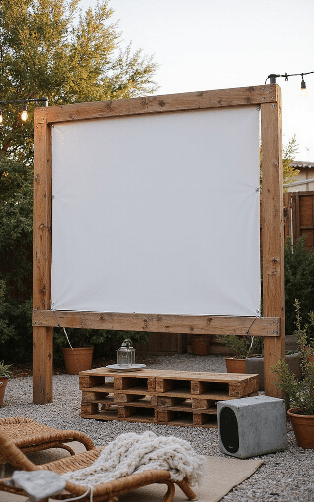 10. Pallet Outdoor Movie Screen Frame Project