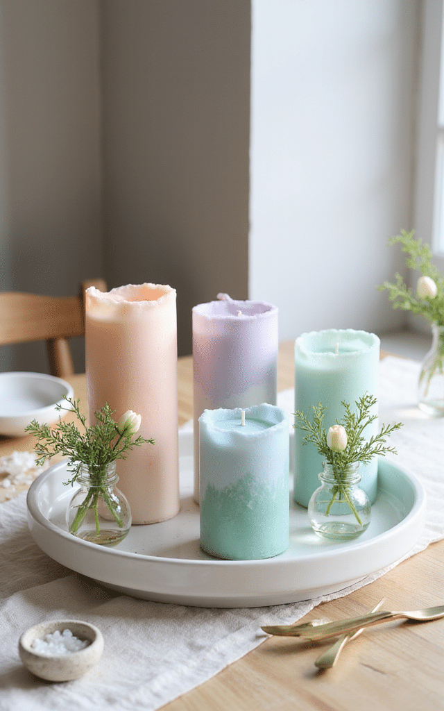 7. Watercolor Candles: DIY Spring Decor That Sets the Mood