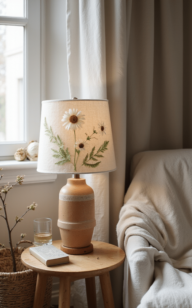 7. Pressed Flowers Ideas for Lampshade Embellishment