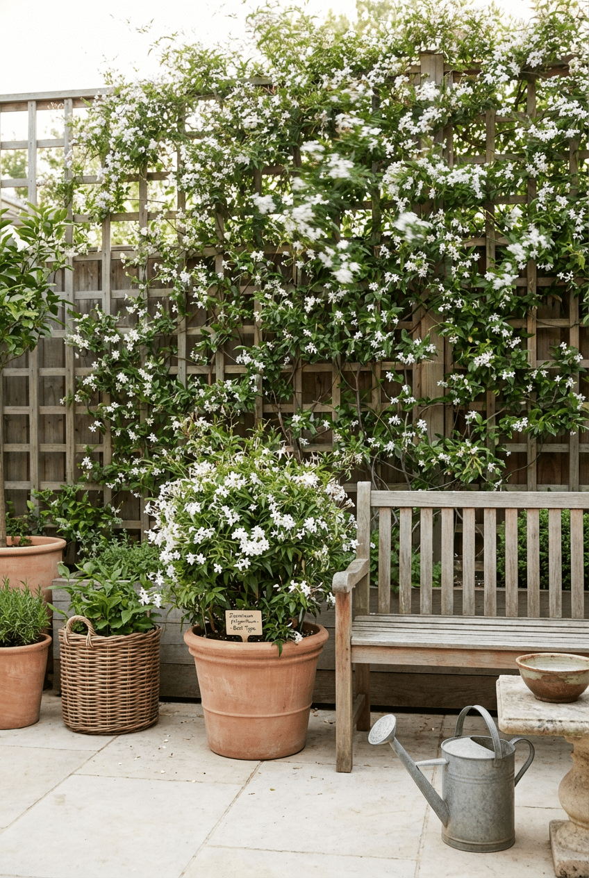 The Best Jasmine Types to Grow Outdoors: Common Jasmine (Jasminum officinale)