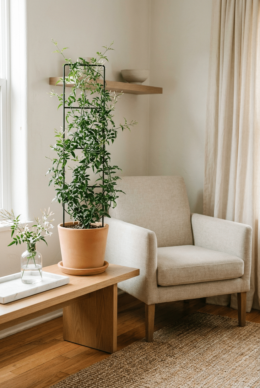 2. Common Jasmine (Jasminum officinale) — Best Jasmine Plant to Grow Indoors for a Classic Look