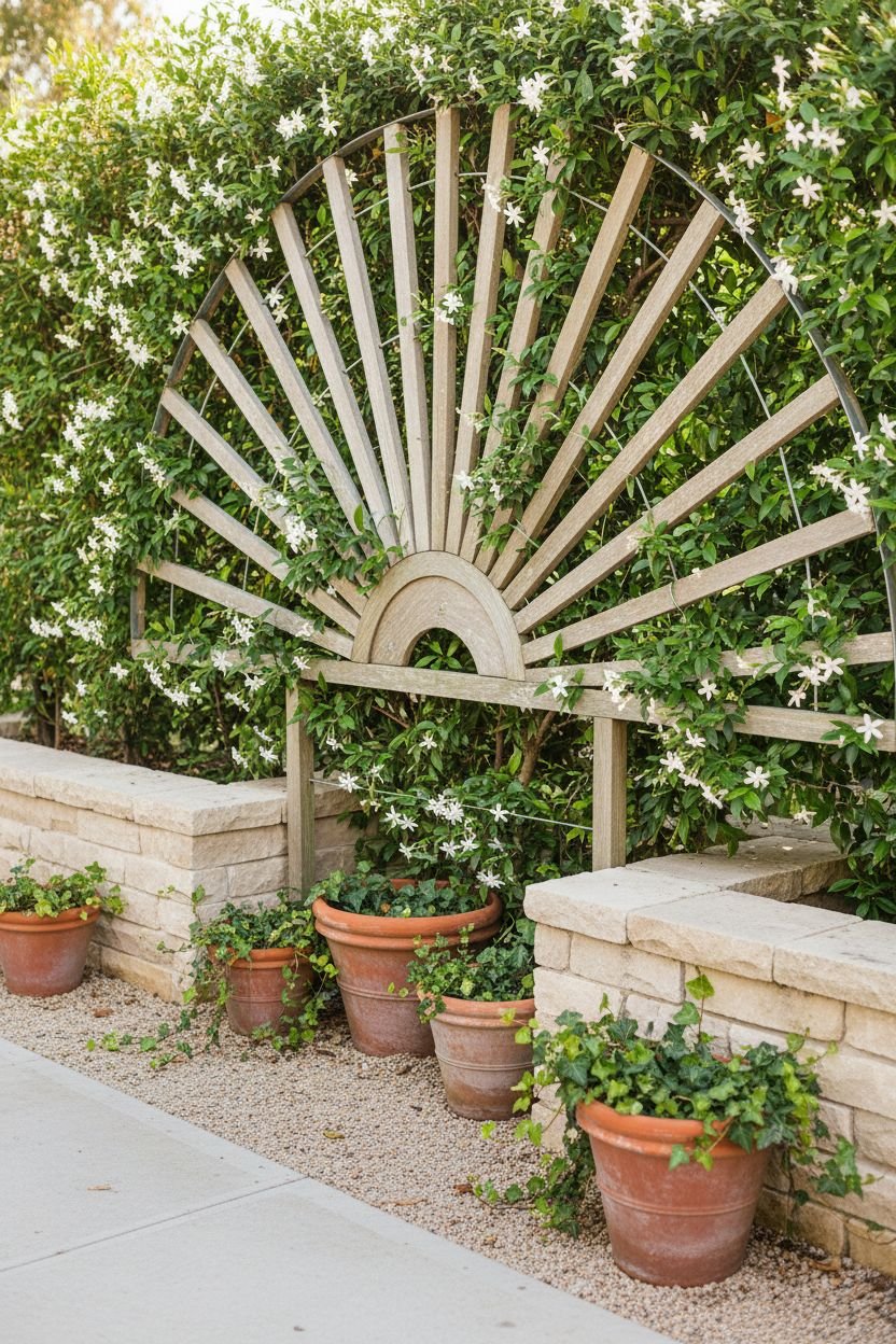 6. Fan-Shaped Star Jasmine Trellis