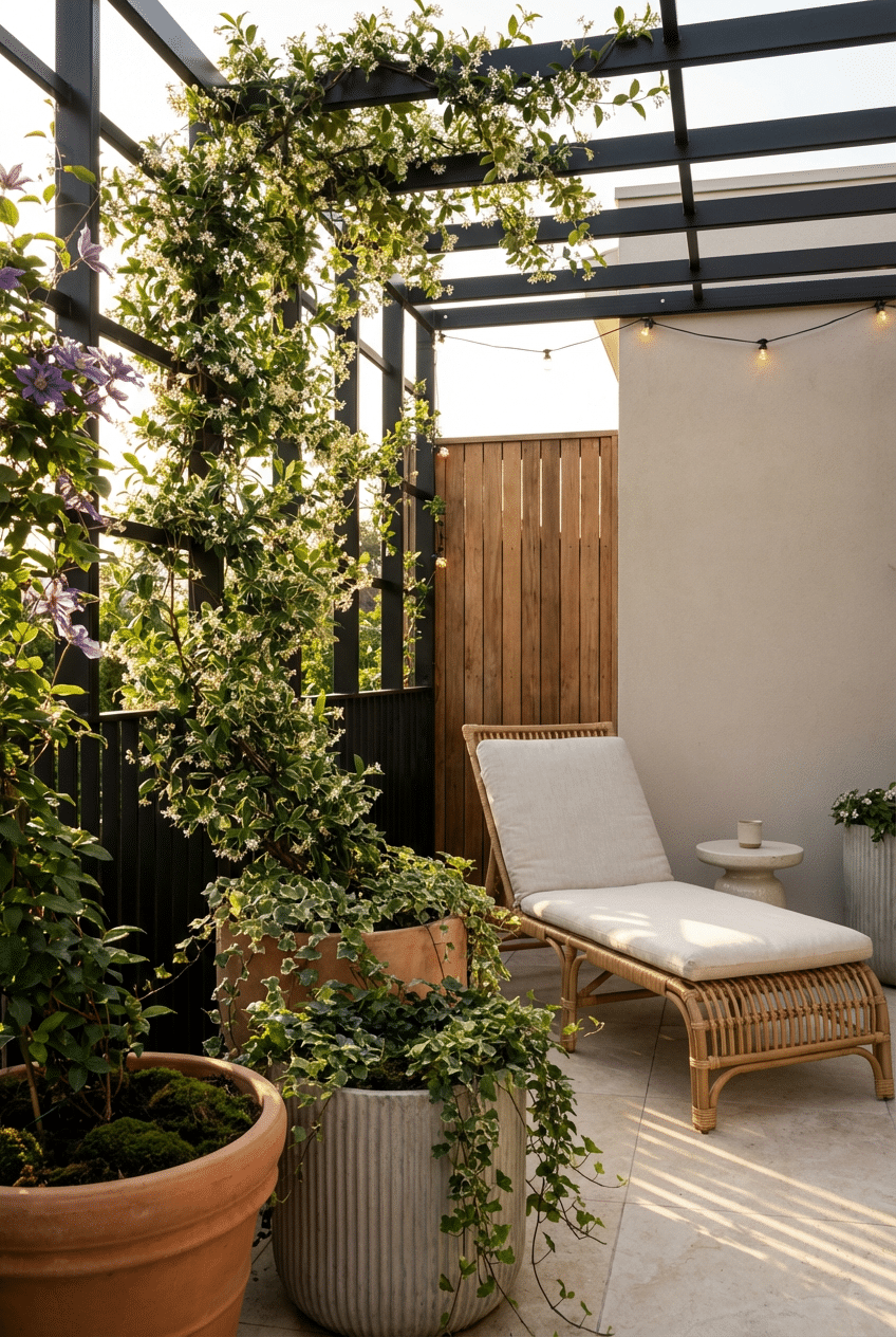 4. Layer Star Jasmine with Other Climbing Plants