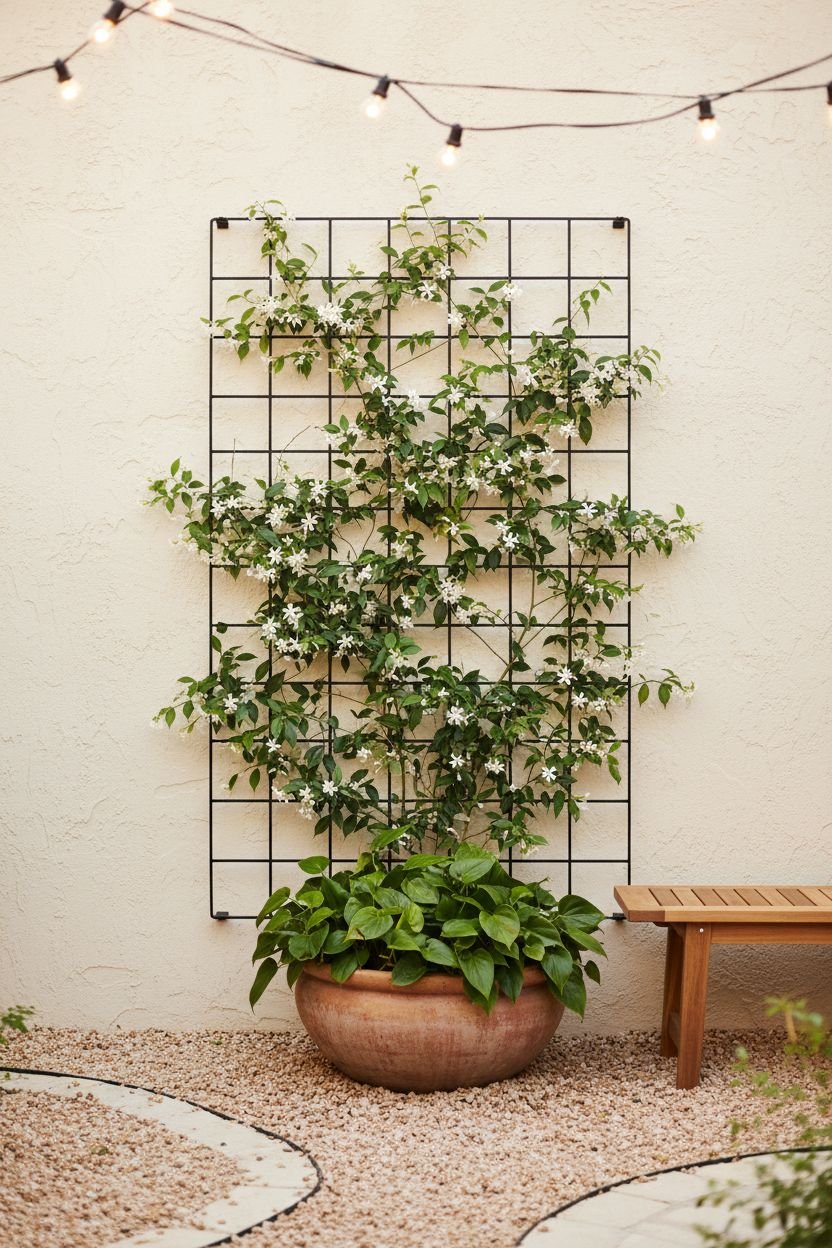 5. Modular Grid Panel Star Jasmine Trellis