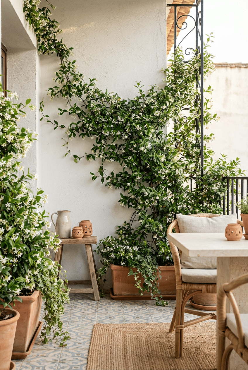 10. Mix Star Jasmine with Mediterranean Styling
