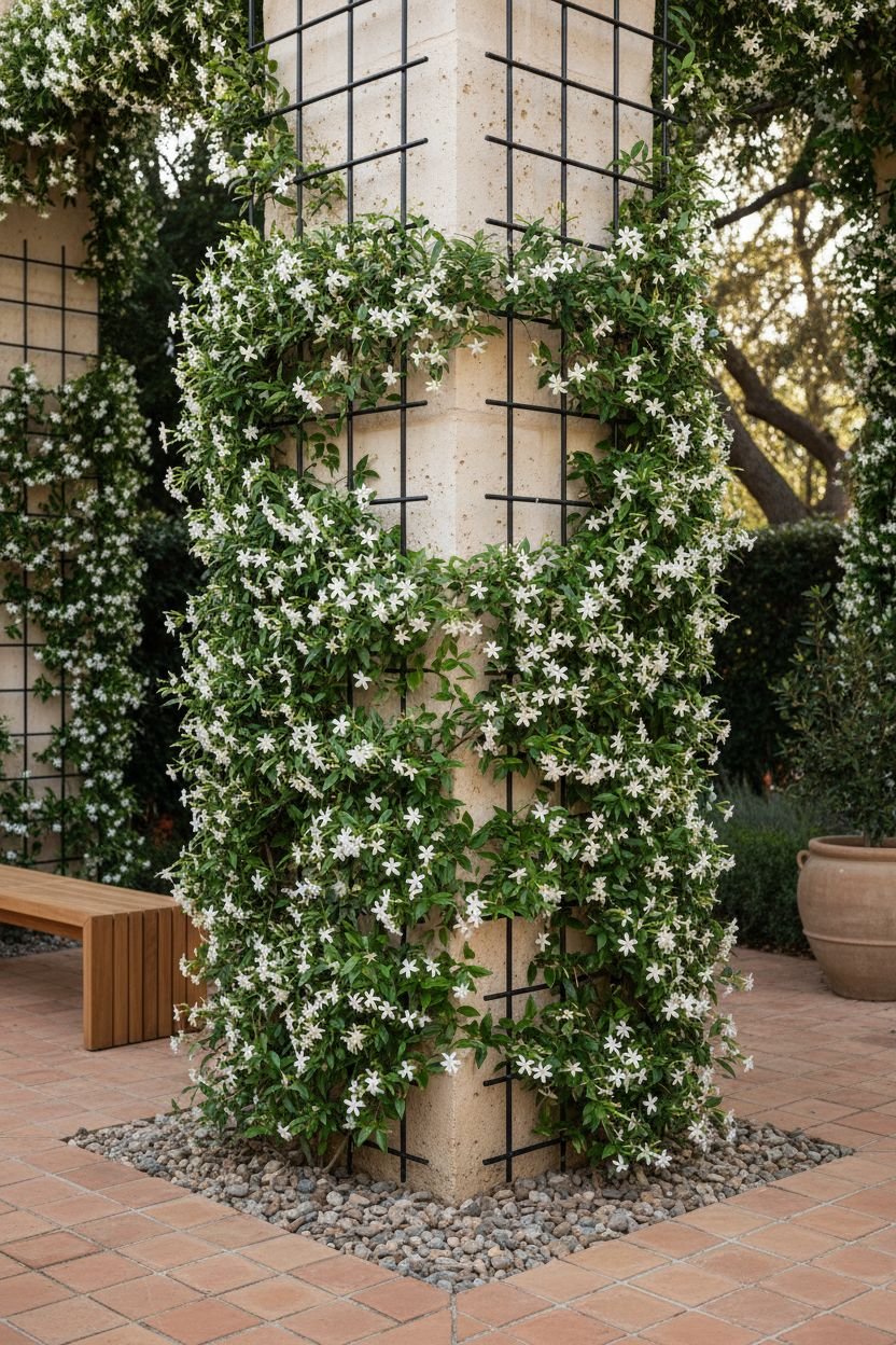 8. Corner Pillar Star Jasmine Trellis