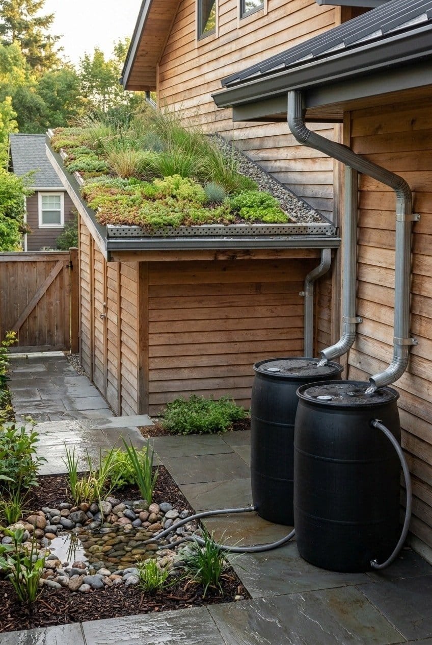 12. Green Roofs and Rain Barrels for Water Management
