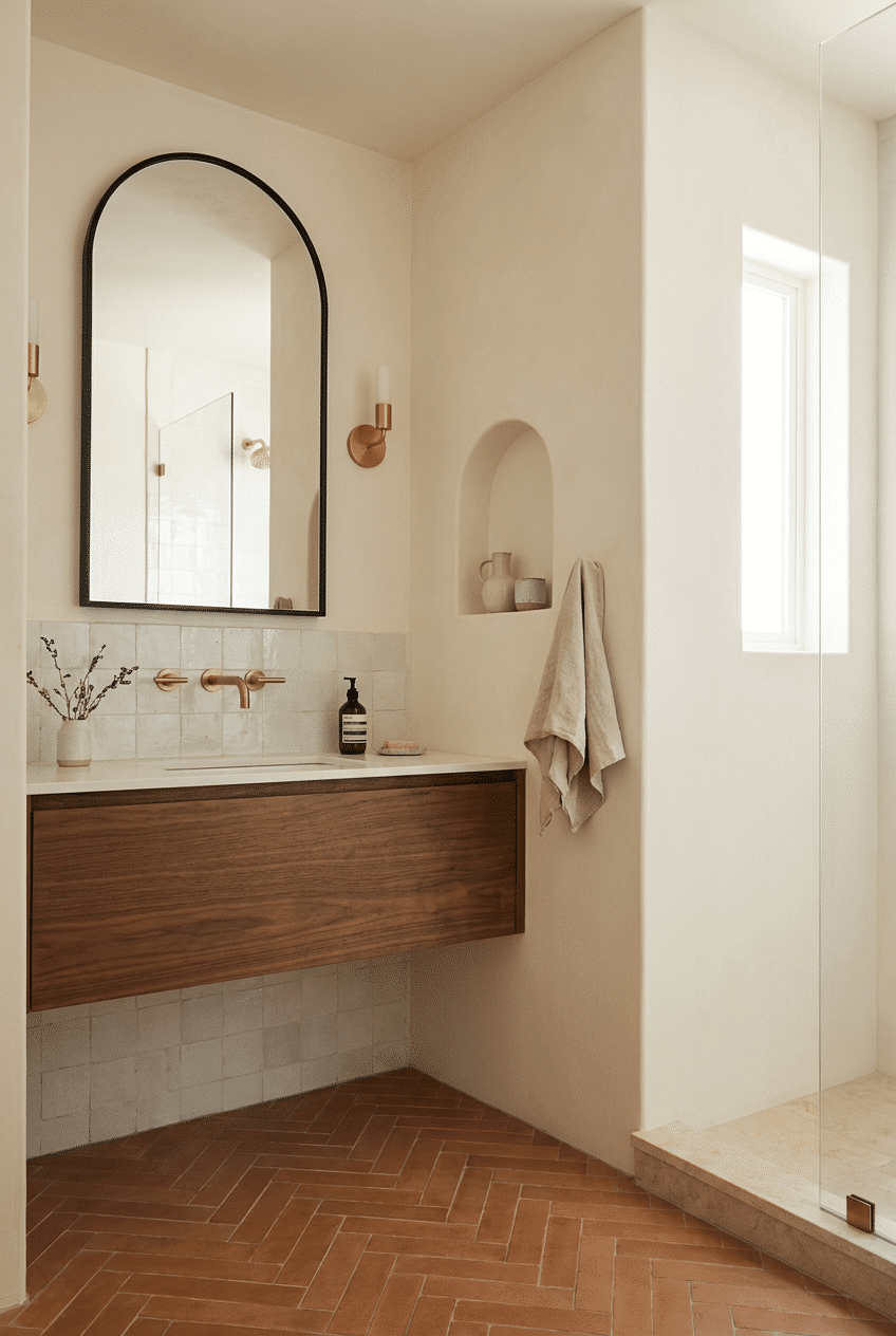 2. Arched Mirrors for That Signature Spanish Flair