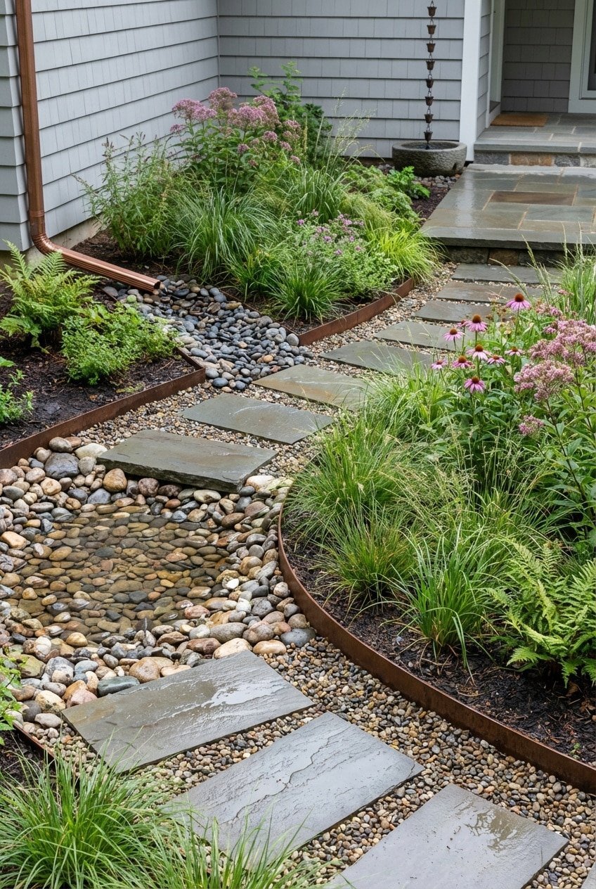 7. Rain Gardens That Double as Landscaping