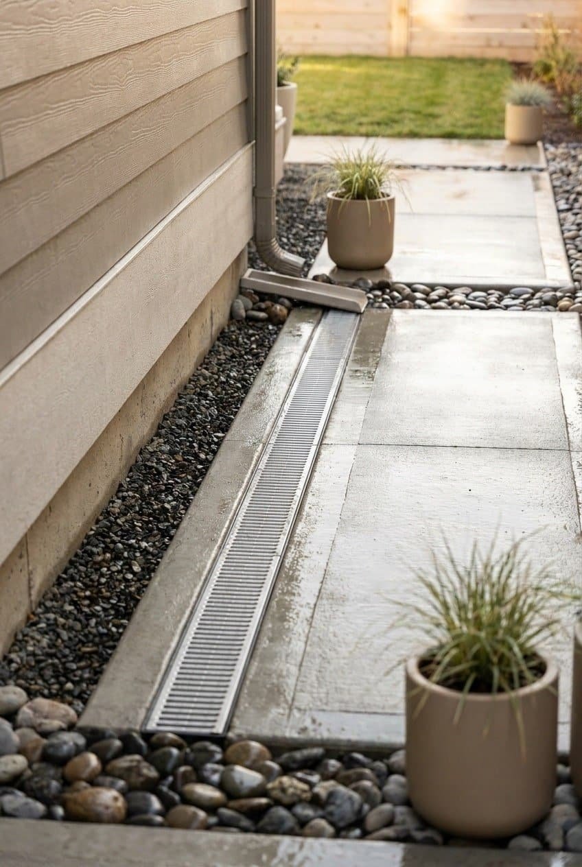 11. Drainage Around The House With Channel Drains