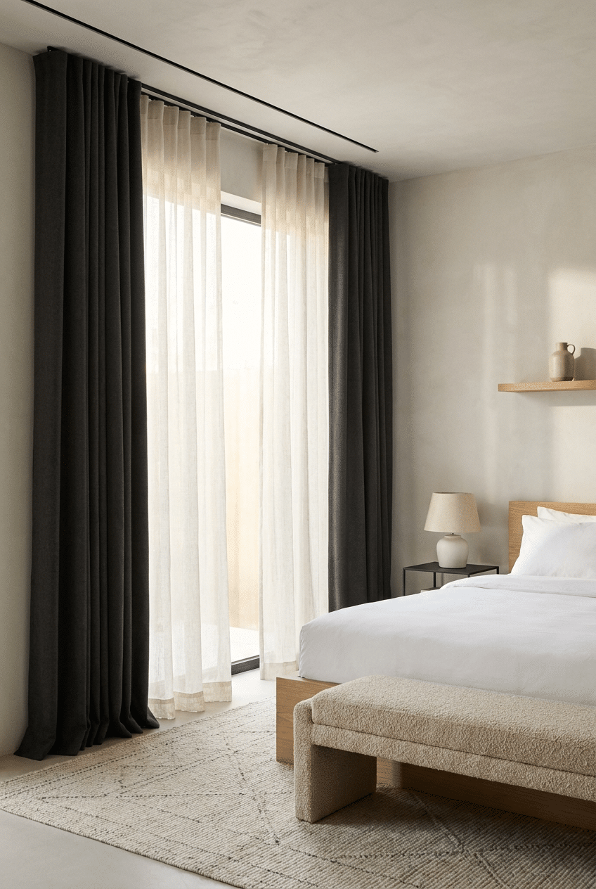 6. Minimalist Bedroom Curtain Ideas That Still Make a Statement