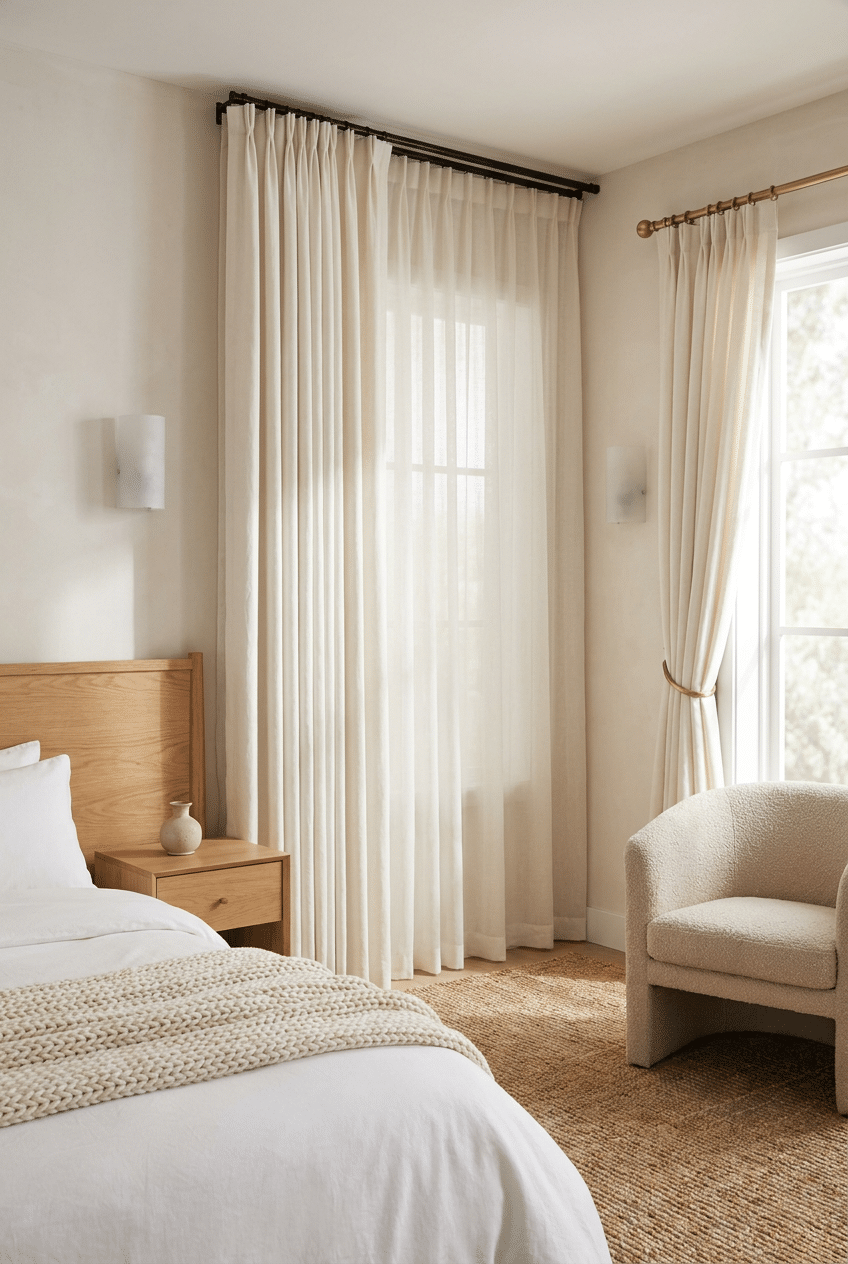 10. Bedroom Curtain Ideas: How to Finish the Look with Hardware