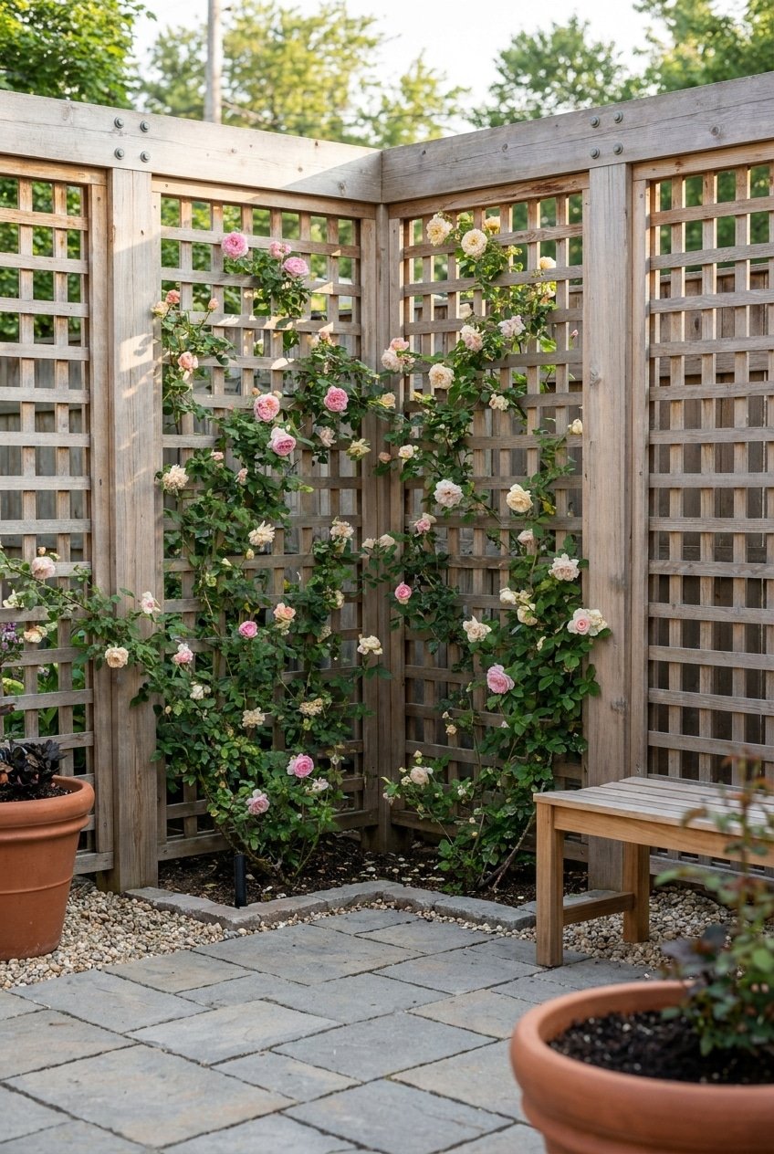 9. Corner Rose Trellis Structure