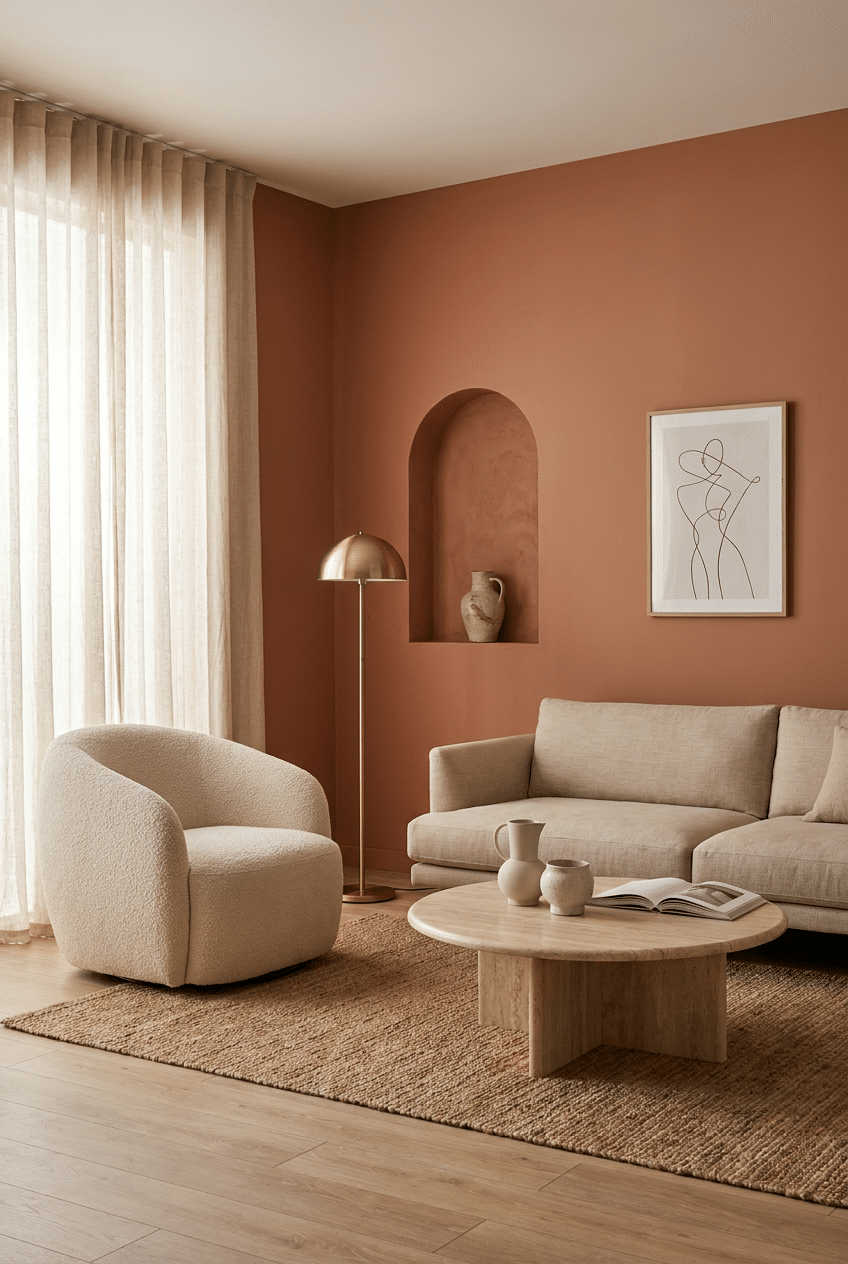 Paint Colour #4: Earthy Terracotta for a Cosy, High-Value Feel
