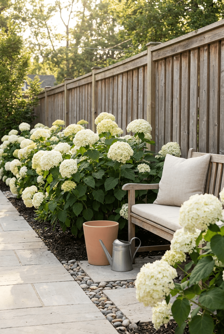 1. Annabelle White Hydrangeas For the Most Stylish Garden Look