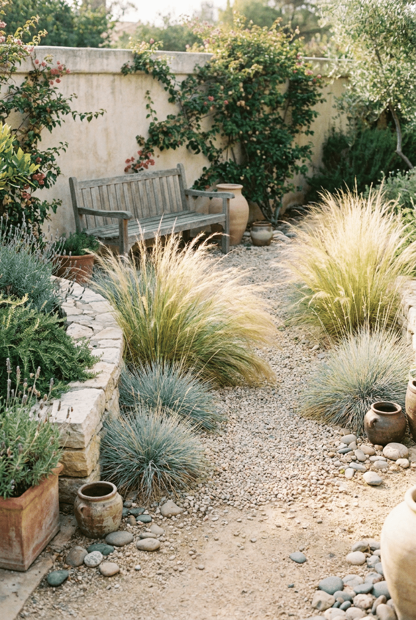 14. Ornamental Grasses – Effortless Texture for Your Mediterranean Garden