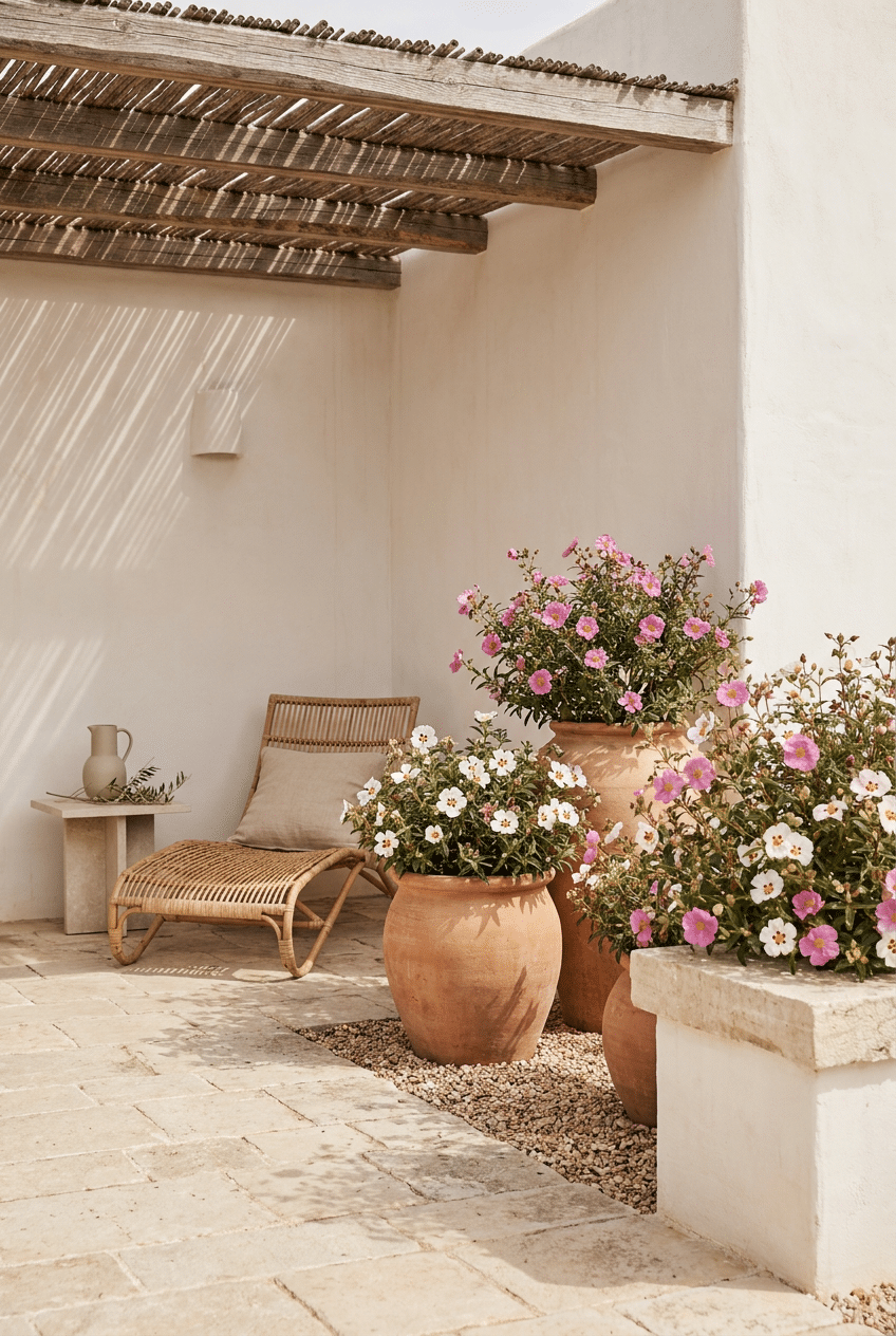 4. Cistus (Rock Rose) – Low-Maintenance Mediterranean Charm