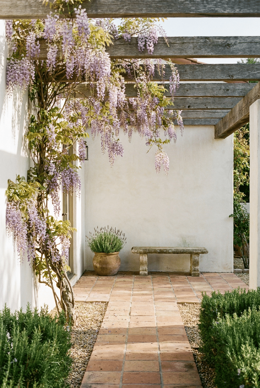 11. Wisteria – Dreamy Climbing Mediterranean Garden Plant
