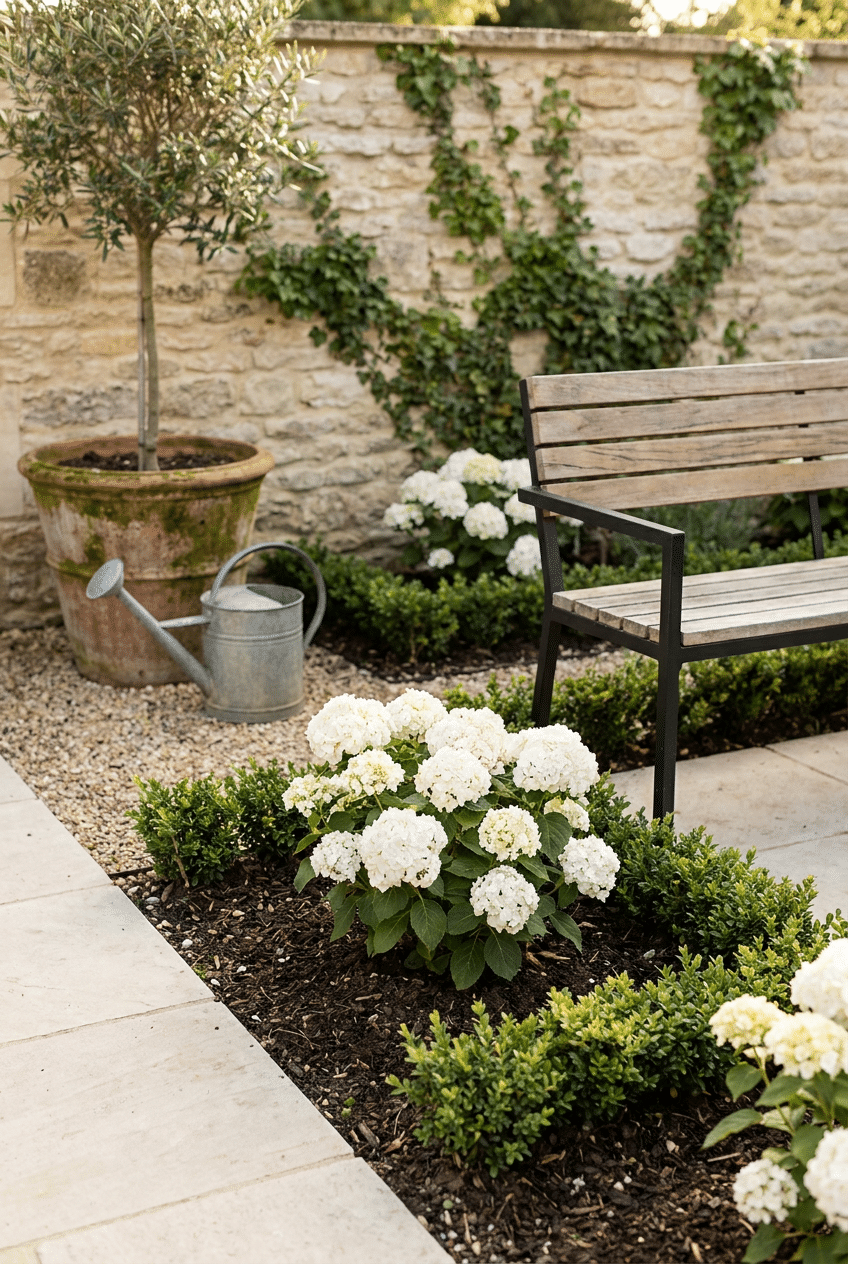 9. White Wedding Hydrangeas For the Most Stylish Garden Look