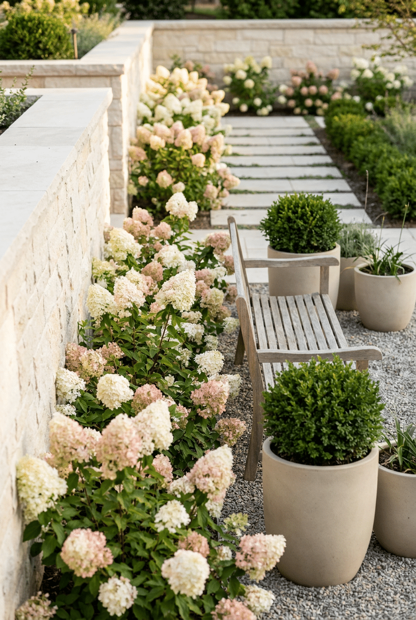 7. Vanilla Strawberry White Hydrangeas For the Most Stylish Garden Look
