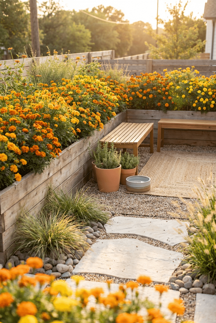 5. Marigolds – The Cheerful Pet Friendly Garden Plant